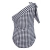 La-V Girls Swimming Costume, black-white