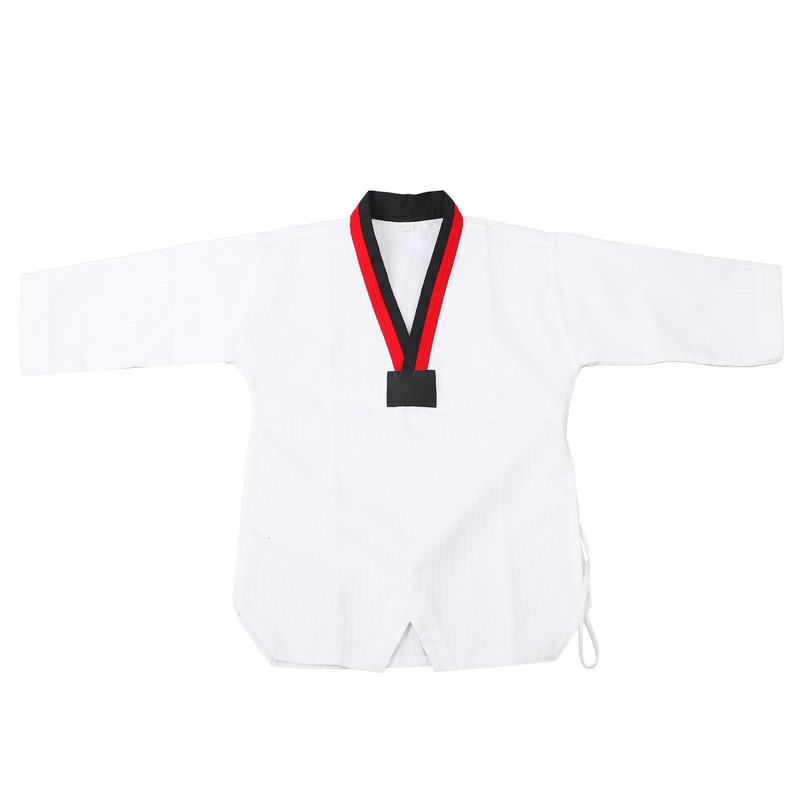 Taekwondo Uniform Striped Model Polyester Cotton with Belt Martial Arts