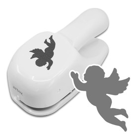 ARTOZ Punch, angel, 5 cm, paper punch, hole punch, motif punch for Christmas, wedding, christening, hole punch with putto motif, suitable from 140 g/m² to 250 g/m²