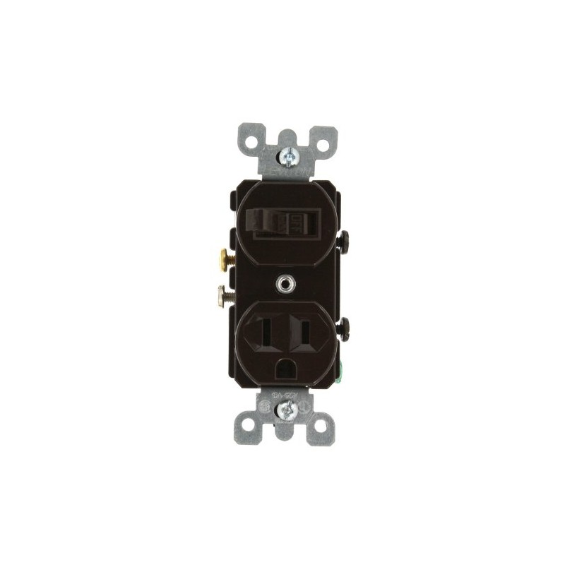 Leviton 5225 15 Amp, 120 Volt, Duplex Style Combination Single
