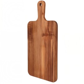 Large Acacia Wood Cutting Board with Handle, 16 x 8 Inch Serving Board