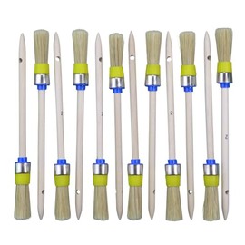 ROTIX -93621 | Pack of 12 Ring Brush Diameter 20 mm Size 2 | Round Paint Brush | Light Bristles