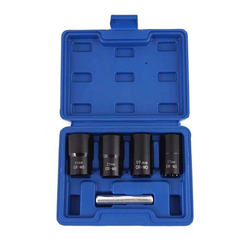 LSLANSOON 1/2” Drive Impact Bolt Nut Extractor Set, 5pcs Locking