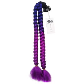 3T-SISTER Accesorio para casco, coletas, coletas, trenzas de pelo para motocicleta, bicicleta, bateo, casco u otros cascos, 2 trenzas juntas de 61 cm / muchos colores (casco no incluido)