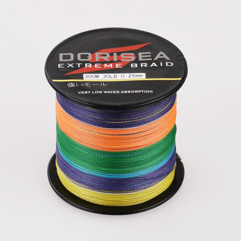 Dorisea Extreme Braid 100%Pe Multi-Color Braided Fishing Line 109Yards-2187Yards 6-550Lb