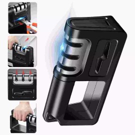 MDHAND Knife Sharpener Professional Ceramic Tungsten Kitchen Sharpening System 3 Stage