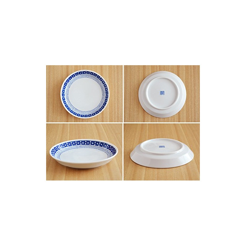 Tableware East Plate, 5.7 inches (14.5 cm), Gyokusa, Blue sou