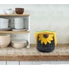 GABROC Ceramic Sink Sponge Holder, Sunflower Shape, Yellow, Drying Rack,