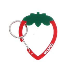 Milkfed STRAWBERRY CARABINER Women's Red One Size Key Chain, red