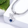 PROESS September Birthstone Heart Charm with Airplane Charms for Bracelets