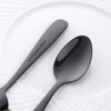 BISDARUN Teaspoons Espresso Spoons Black 18/10 Stainless Steel Set of