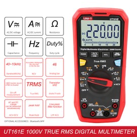 UT161E Digital Multimeter 1000V 22000 Counts High Accuracy True RMS C/DC Voltage Current Resistance Capacity Tester, NCV Voltage