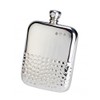 Bisley Hip Flask 6oz Half Hammered Pewter