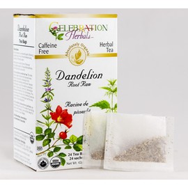 Celebration Herbals - Organic Dandelion Root Raw Tea - Caffeine Free 24 Bags