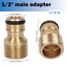 ZhiheHui Adapter mit 1/2 Zoll Außengewinde und Steckkupplung für Gartenschlauch