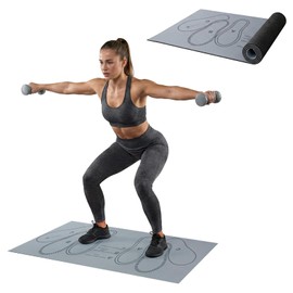 Non-Slip Squat Mat with Foot Position for Women – Ultimate 30" x 13.8" Large Squat Target Pad, 4mm Cushioning for Unmatched Comfort, No Odor & Injury Prevention – Perfect for Home & Gym Workouts (Grey)