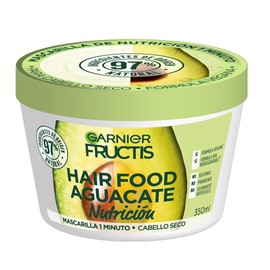 Garnier Fructis Hair Food Aguacate Mascarilla Nutricin para cabello seco, 350 ml. Nutre y repara intensamente hasta las puntas, frmula vegana         