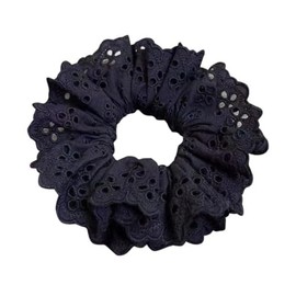 ChasCoCo Scrunchie Lace Hair Closure Hair Closure Fashion Chunky Ponytail Holder Hair Accessories Attractive Multi-layer Bow Girls Hair Ties Tighten Multilayer Bow Lace Hair Ring Black