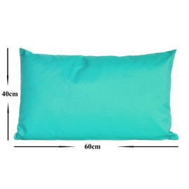 JACK Set of 2 Outdoor Cushion Covers, 40 x 60 cm, Waterproof Seat Cushion, Lounge Cushion, Garden Chair, Lotus Effect, Colour: Aqua