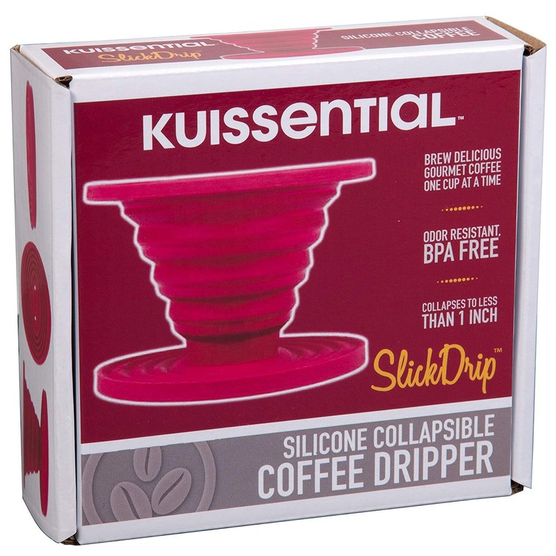 Kuissential SlickDrip Pour Over Coffee Dripper -Collapsible, Reusable Silicone Coffee