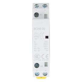 2P 2NO AC Contactor, 20A 24V 220V / 230V 50/60Hz Household AC Contactor Low Power Consumption DIN Rail Mounting (24V)