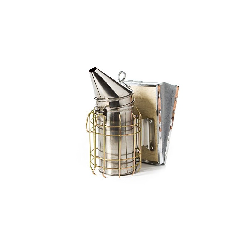 Pigeon Mountain Trading Company Mighty Bee Smoker Beekeeping, 3.5"x6.1", Silver