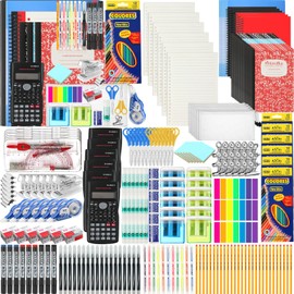 Gilprop 816 Pcs Middle High School Supplies Kit 6 Sets Back to School Supplies for Kids Middle High College Bundle Essential Stuff Bulk Stapler Notebook Calculator for Student Teen Classroom