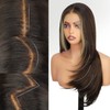 13x6 Lace Front Brown Highlight Wig for Women,Layered Wig 26Inch