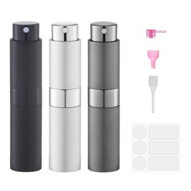 Fusupak Perfume Atomizer Travel Bottle Refillable: Cologne Sprayer Portable for Men - Mini Spray Empty for Refill - 8ml Small Size Grey