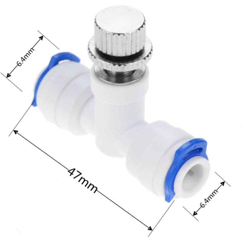 Reverse Osmosis 1/4" Hose, Yetaha Water Flow Adjust Valve Regulator,