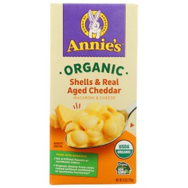 Anne's Homegrown Organic Shells & Real Aged Cheddar Macaroni & Cheese 6 Oz Pack of 12