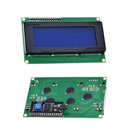 HiLetgo HD44780 2004 LCD 20x4 2004A Character LCD Screen Display Module Blue Backlight with IIC/I2C Serial InterfaceAdapter