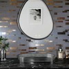 weimeisc 10-Sheet Peel and Stick Backsplash Tile, PVC Mixed Metal