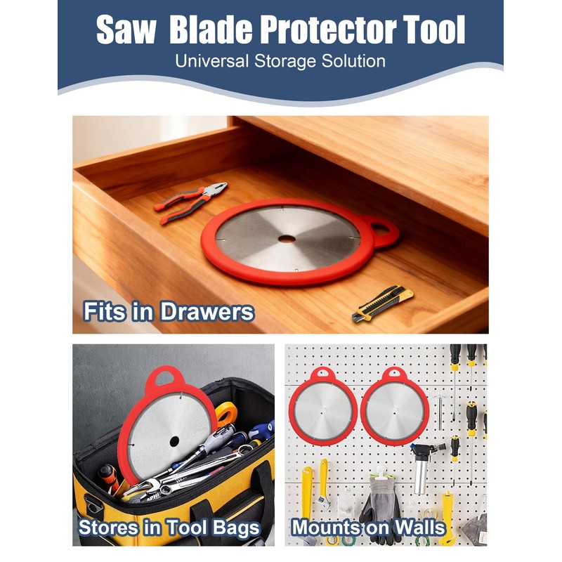 Powhorse Silicone Saw Blade Storage, Saw Blade Holder Protector Guard