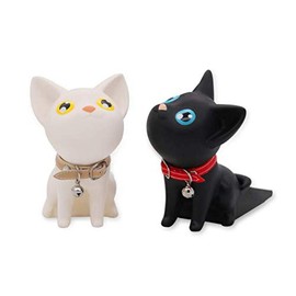 Door Stopper, Elastic Rubber Cute, Shiba Inu, Door, Interior, Earthquakeproof Stopper, Fall Prevention, Door Holder, Entryway, Rat Shape, Cat Shape, Suitable for Indoor Use, HP0101 (White, Cat)