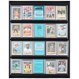 MCS 16x20 Inch Collector Card Wall Display, Holds 20 Sports Cards, Black (52894)