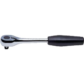Yamashita Koken 3753JB 3/8 inch (9.5 mm) SQ. Push Button Type Ratchet Handle (Resin Grip) Total Length 7.9 inches (200 mm)