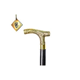 Sailor's Art Antique Brass & Wood Cane - Walking Stick with Knob Handle for Old Age People - Vintage Home Decor - Detachable Cane