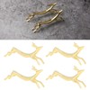 4Pcs Chopstick Rest Smoother Surfaces Reusable Cute Animal Design Gold