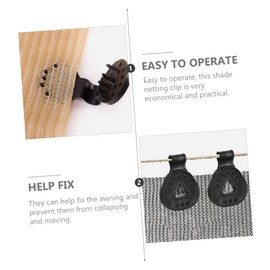 KONTONTY 10Pcs Shade Netting Clips for Garden Use Durable Pe Material Fixing Clamps Easy to Attach and Remove for Greenhouses and Outdoor Shade Fabrics