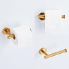 Brushed Gold Bathroom Hardware Set 10 Piece with Towel Racks