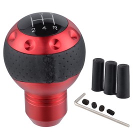 Padaodao 5 Speed Shift Knob Aluminum Alloy Gear Lever Stick Shifter Handle fit Most Manual Transmission Trucks Cars, Red