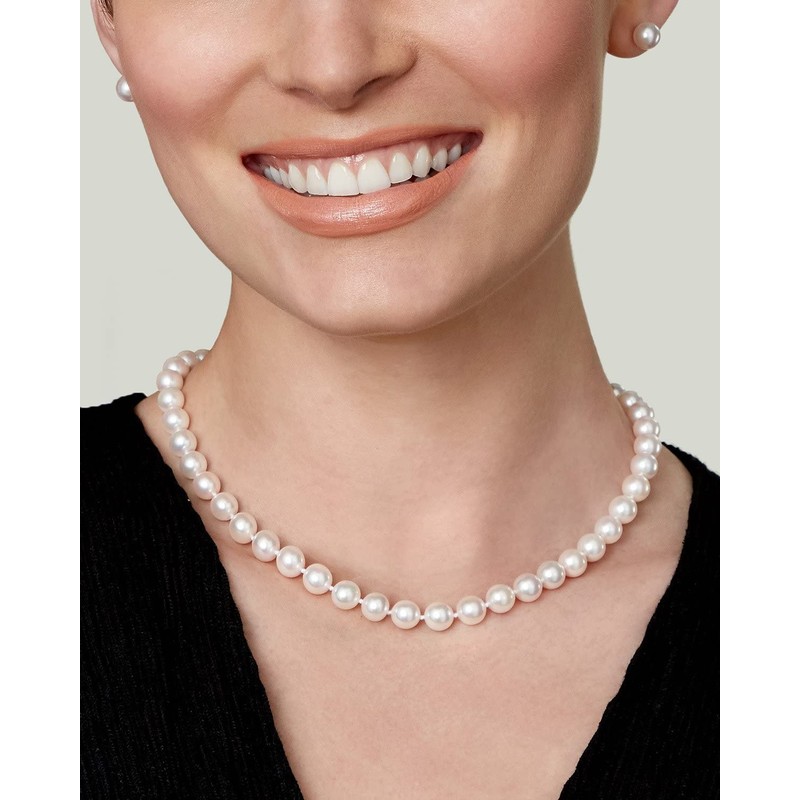 Anthony Vincent Collar Perla Cultivada Natural Blanco Tamaño 6 mm