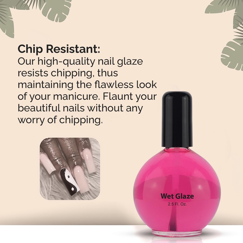 Pro Nail Wet Glaze - Clear Quick Top Coat Dry