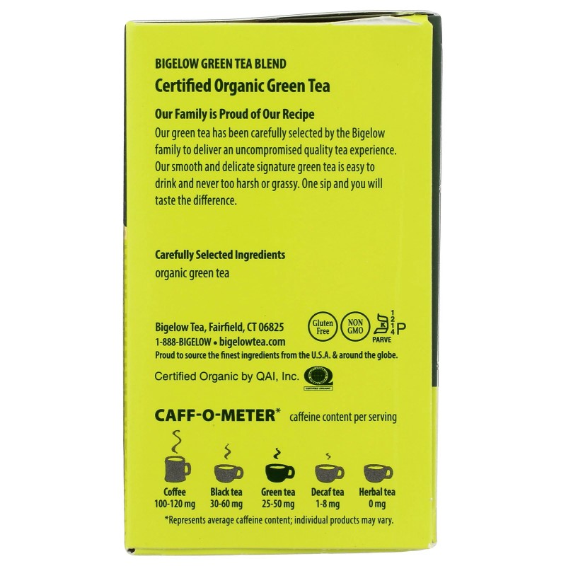 Bigelow Organic Green Tea 40 Bags 1.82 oz (Pack of