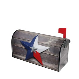 Dujiea Wood Texas Flag Star Mailbox Cover Mailbox Wraps, Waterproof Mailbox Covers Magnetic Post Box Cover Large Size 25.5"(L) x 21"(W) Garden Yard Outside Farmhouse Home Decor