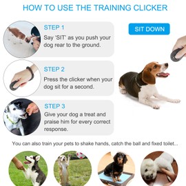 Diyife Clicker Training for Dogs, [4 Pcs, Multi-Color] Dog Clicker for Training, Clicker Dog Training with Wrist Strap, Clicker for Pets, Dog Clicker Perfect for Dog Cat Horse Behavioral Training