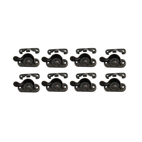 QCAA Steel Window Sash Lock, CTC 2", Antique Copper, 8