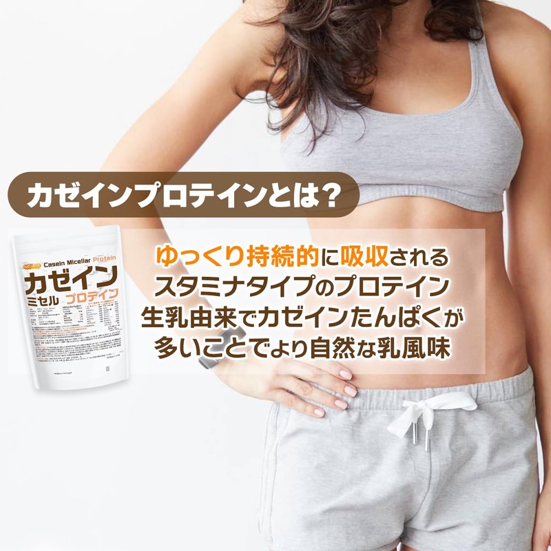 NICHIGA(ニチガ) カゼイン ミセル プロテイン 500ｇ [牛成長ホルモン不使用] Casein Protein 乳化剤甘味料香料不使用 プレーン味