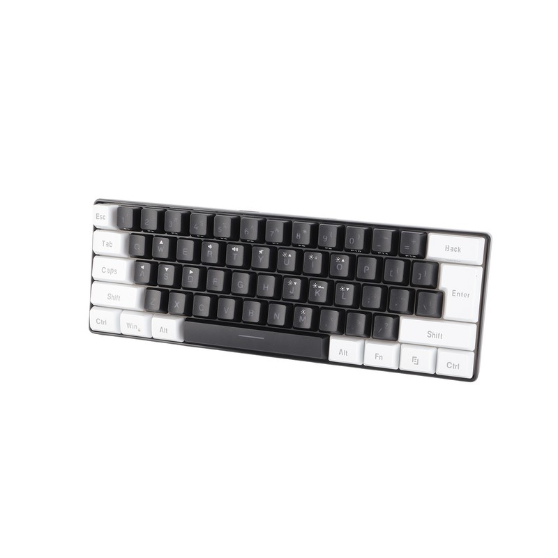 G61 Mini RGB Keyboard LED Backlight 61 Keys Ergonomic Mechanical